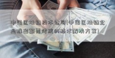 中国区块链技术公司(中国区块链企业推出颠覆传统的技术解决方案)