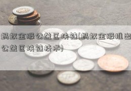 蚂蚁金服公益区块链(蚂蚁金服推出公益区块链技术)